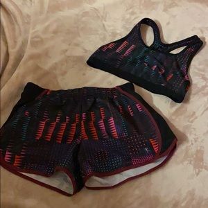 Matching Sports Bra and Shorts Set